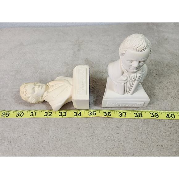 Beethoven Schubert Willis Music Composer 90's Statuette Figurine 5" Mini Bust - Picture 14 of 14